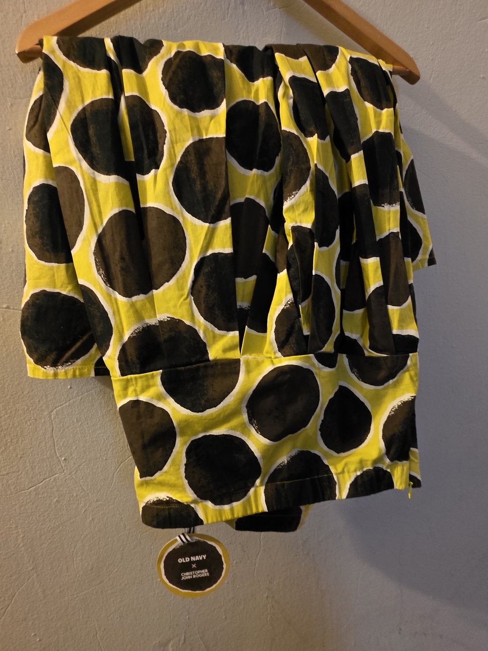 Old Navy X Christopher John Rogers Yellow & Black Polka Dot